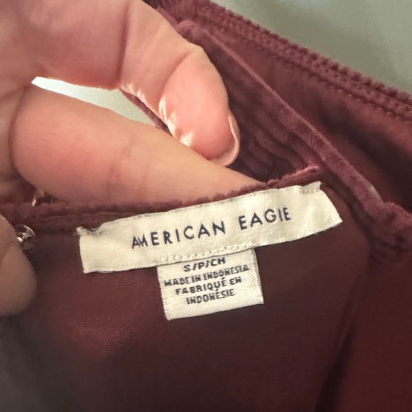 American Eagle Chic Burgundy Corduroy Dress Small - Picture 5 of 5